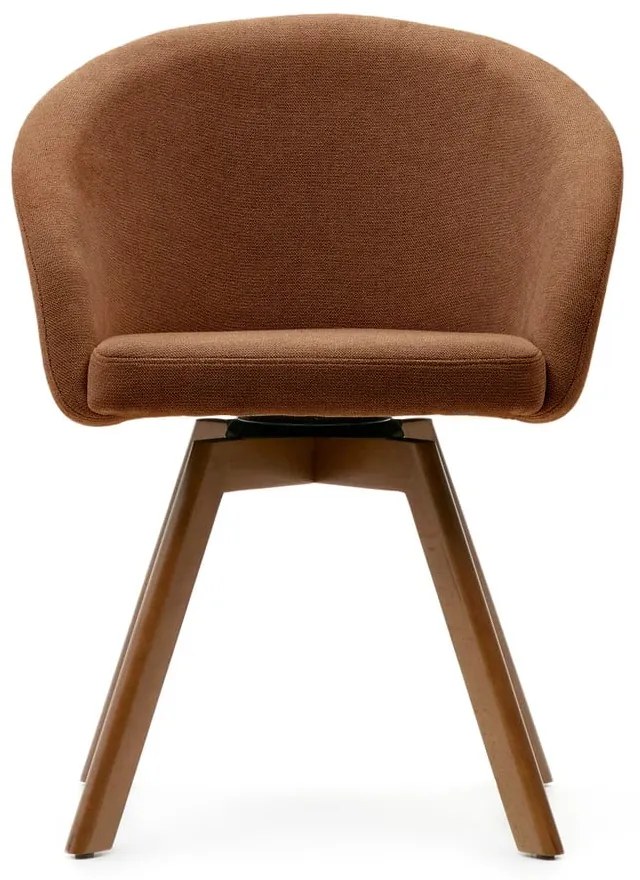 Hnedé čalúnené jedálenské kreslo Marvin – Kave Home