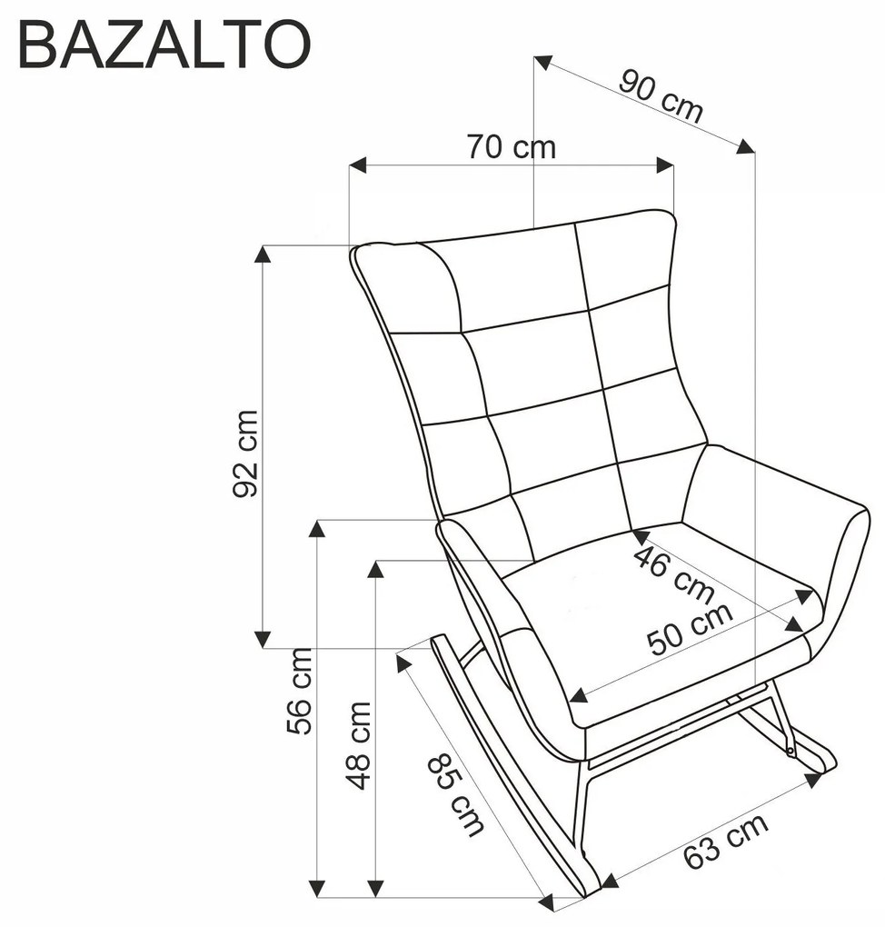 Houpací křeslo Bazalto zelené