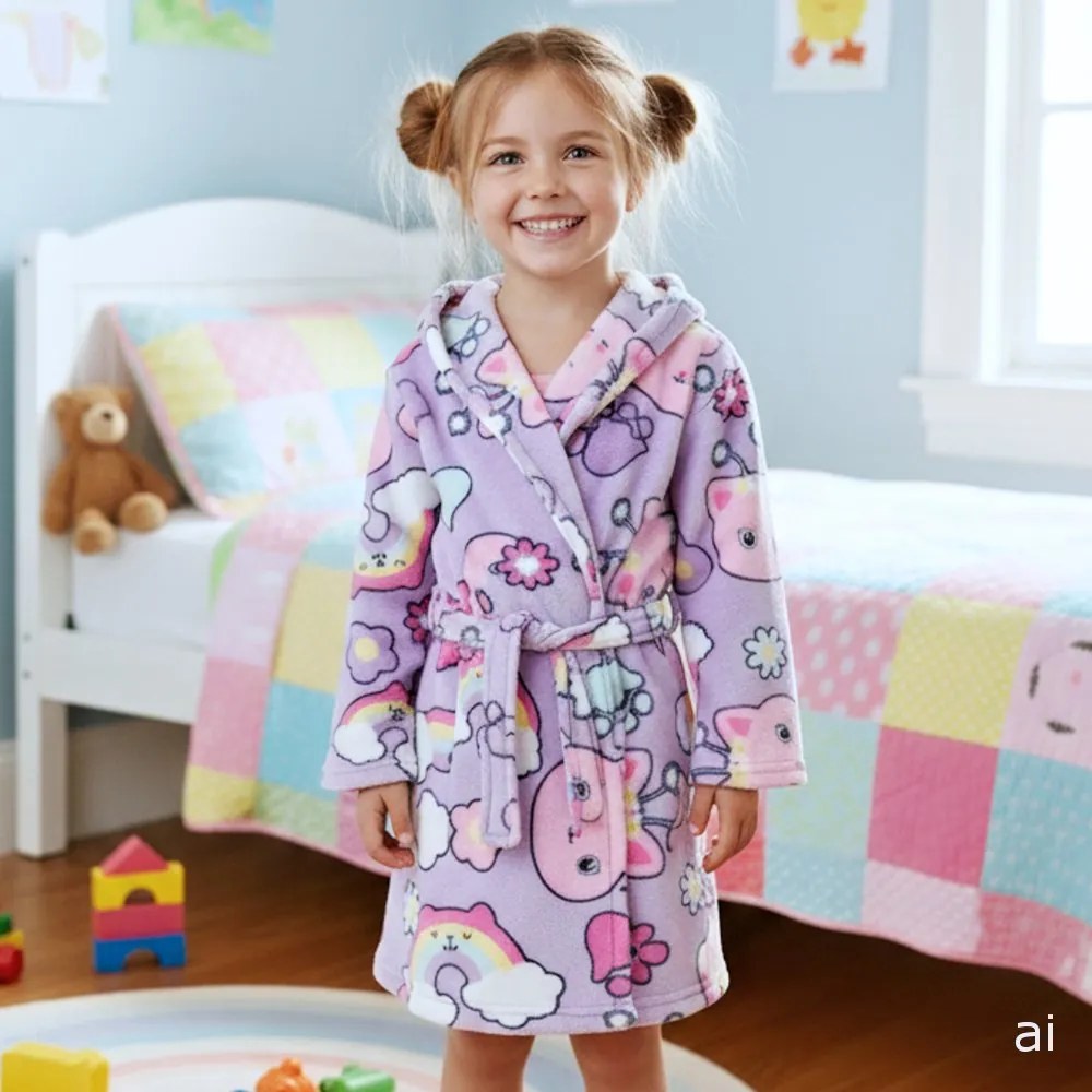 Dievčenský fleece župan s kapucňou Gábinin kúzelný domček, EU 128