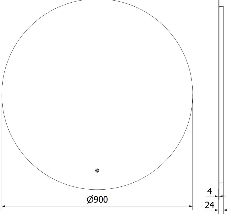 Mexen Erg, okrúhle LED podsvietené kúpeľňové zrkadlo 90 cm, 6000K, vykurovacia podložka proti zahmlievaniu, 9823-090-090-611-00