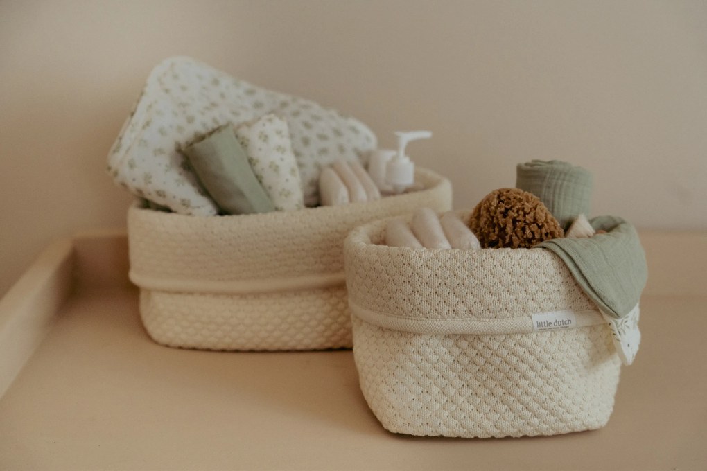 Košík pletený malý Pure Soft White