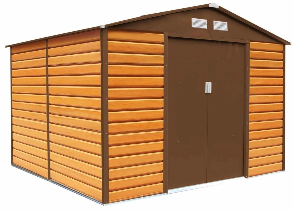 Záhradný domček 277 x 255 cm, hnedý