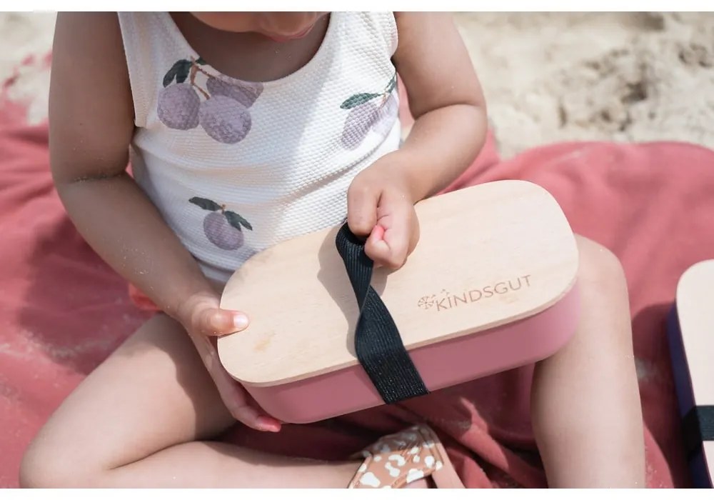 Detský desiatový box Dusky Pink – Kindsgut