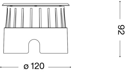 Ideal Lux - LED Nájazdové svietidlo FLOOR LED/6W/230V pr. 12 cm CRI 90 IP67 chróm