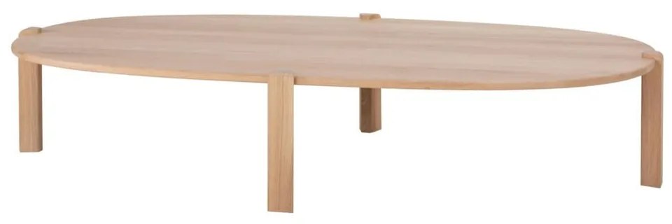 Konferenčný stolík z dubového dreva v prírodnej farbe 100x180 cm Kulin – Gazzda