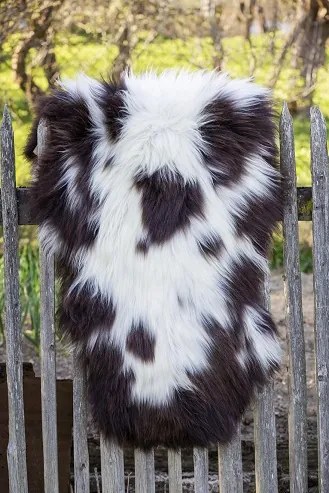 Ovčia kožušina čierno biely mix