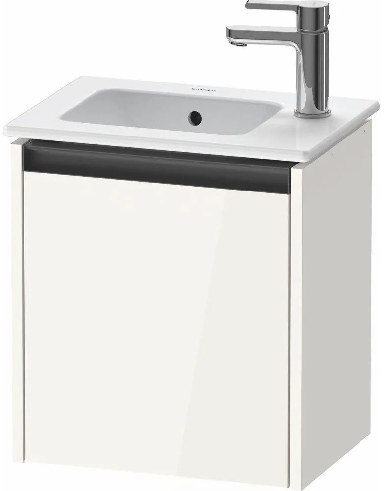 DURAVIT Ketho 2 závesná skrinka pod umývadielko, 1 dvierka, pánty vpravo, 410 x 292 x 440 mm, biela vysoký lesk, K25060R22220000