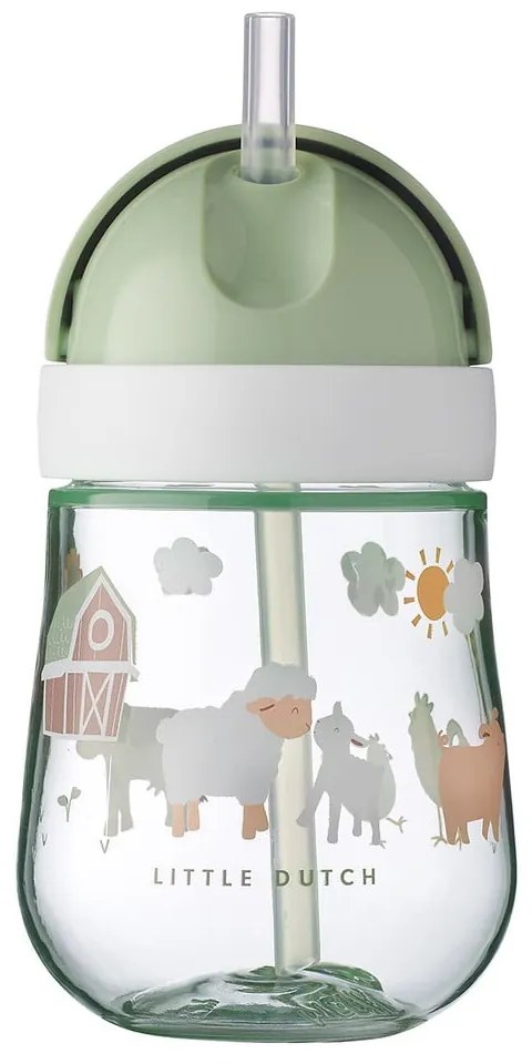 Tritánový detský hrnček v bielej a svetlozelenej farbe 300 ml Little farm – Mepal