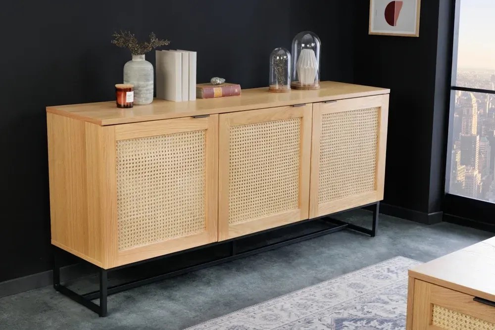 Invicta Interior - Dizajnový príborník VIENNA LOUNGE 160 cm, dub, prírodný