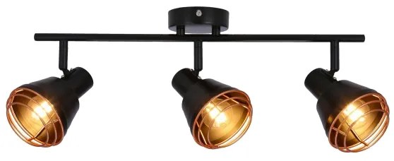 Bodové svietidlo NERIA 3xE14/40W/230V čierna/medená