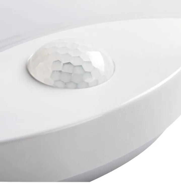 KANLUX LED prisadené stropné osvetlenie s čidlom BENY, 15W, denná biela, 25cm, okrúhle, IP44