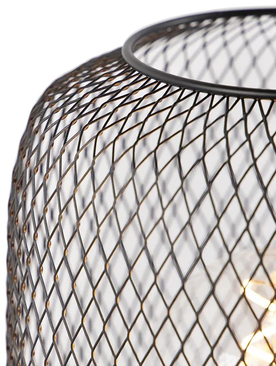 Moderná čierna stolová lampa - Bliss Mesh