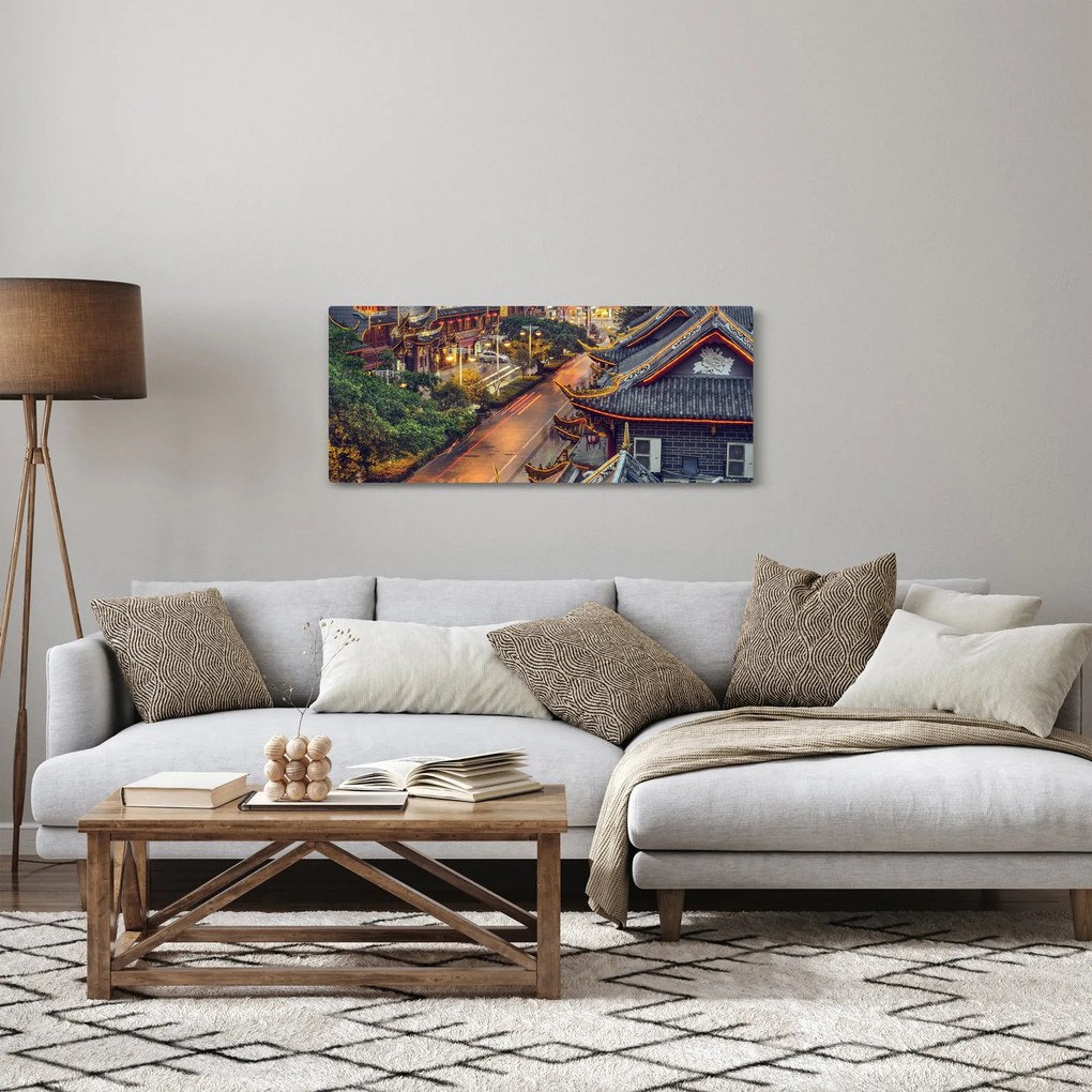 Obraz - Qintai Road, Čcheng-tu, Čína (120x50 cm)