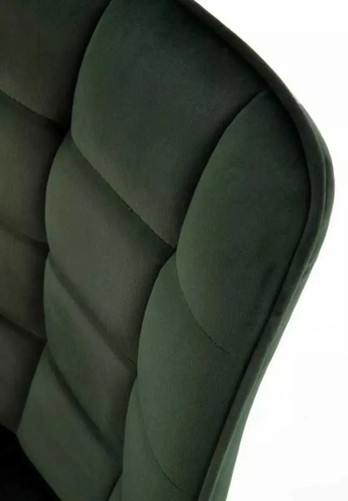 LuxuryForm DESIGN Jedálenská stolička ORLEN VELUR - fľaškovo zelená