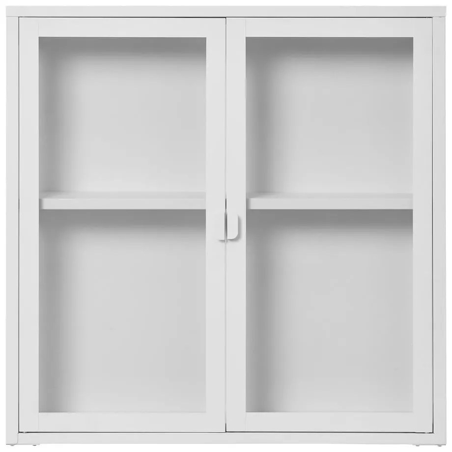 Biela kovová závesná vitrína 80x80 cm Brisbane – House Nordic