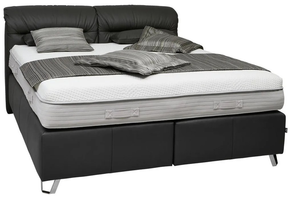 XXXLutz POSTEĽ BOXSPRING, 180/200 cm, koža, Dieter Knoll - Postele - 000683018501