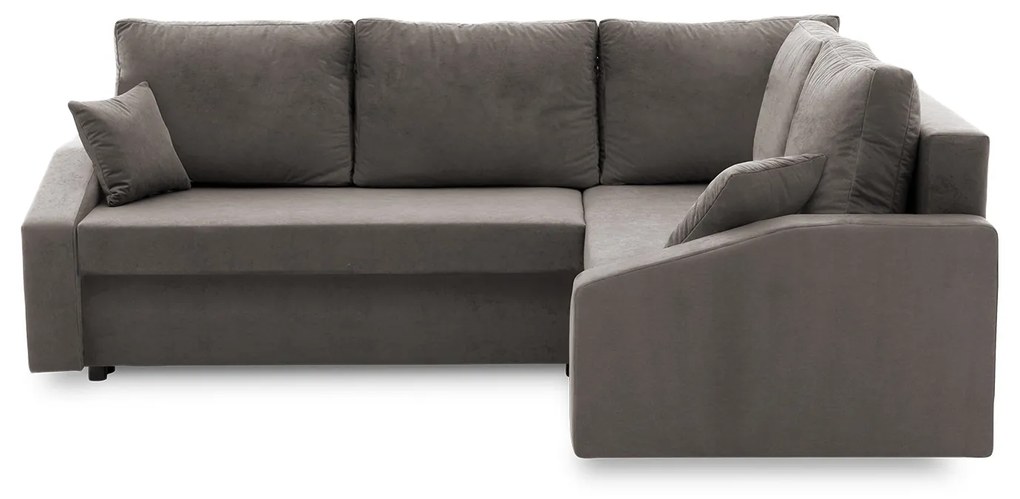 Rohová rozkladacia sedacia súprava GRANDE PLUS - color mikro Pravá Sivá