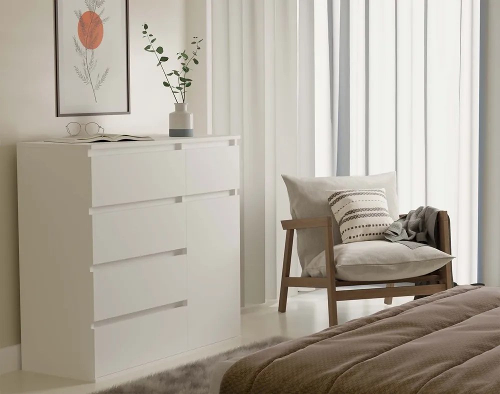 Komoda Malwa 1D5S 100 cm biela