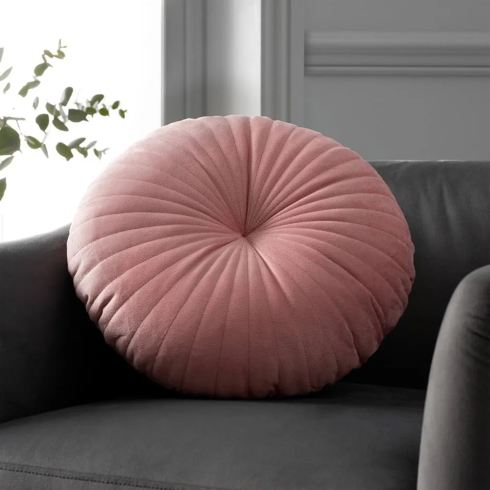 Zamatový dekoračný vankúš ø 40 cm Round Soft Touch – Catherine Lansfield