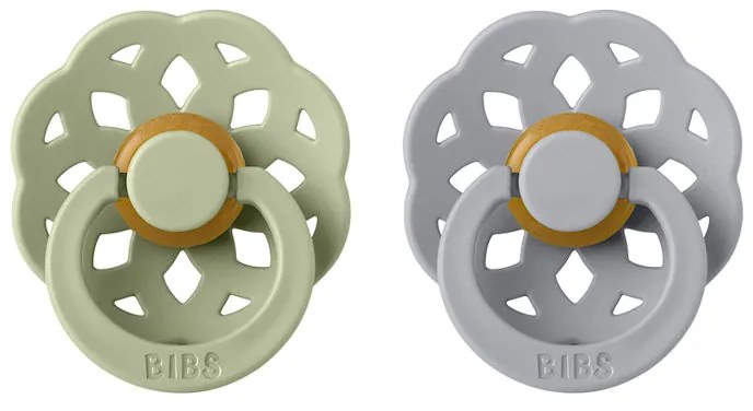 BIBS Boheme cumlíky, kaučuk 2ks - veľkosť 1 - Sage Cloud