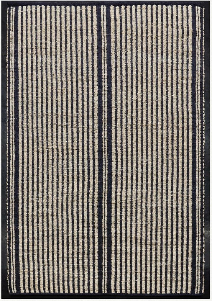 Diamond Carpets India, Ručne viazaný kusový koberec Elowen 116 Natural, 160x230, čierna, chodba / predsieň