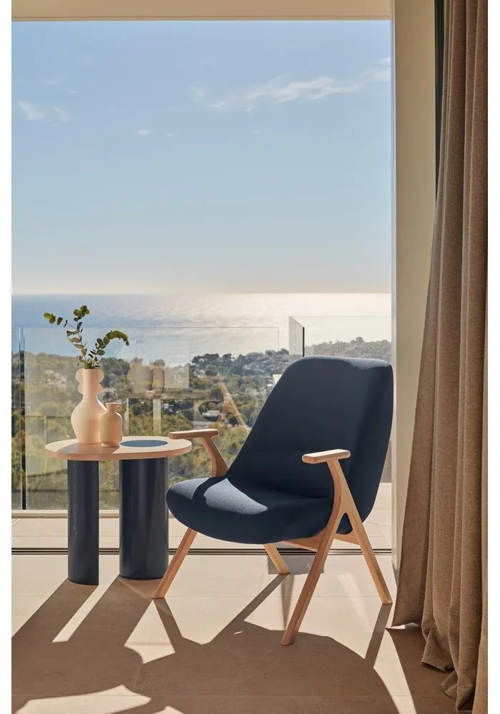 Tmavomodré kreslo Dins – Teulat