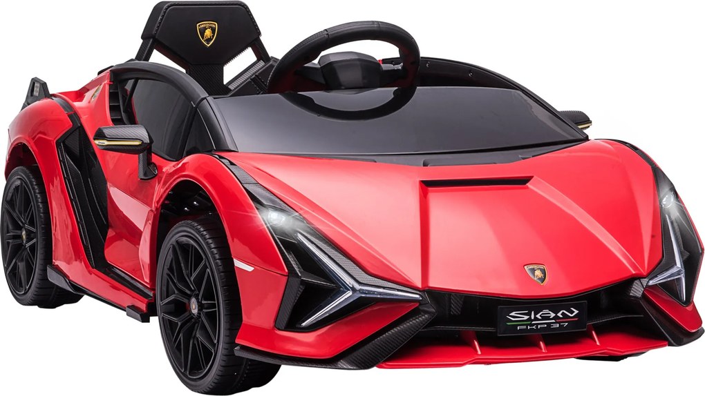 HOMCOM Detské elektrické auto 12V 2 módy Lamborghini SIAN SUV Hračkárske elektrické vozidlo s diaľkovým ovládaním a hudbou (MP3/USB) Pre vek 3-5 rokov