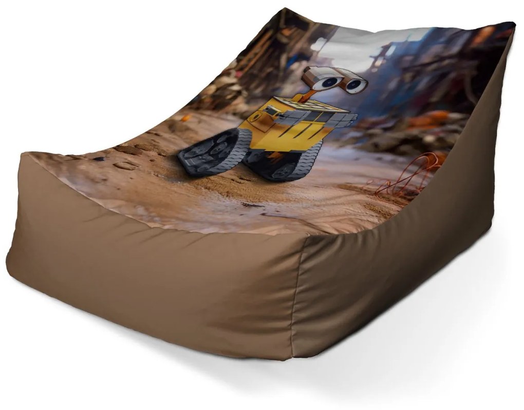 Sablio Sedací vak Lounge Wall-E robot Mesto - 80 x 95 x 50 cm