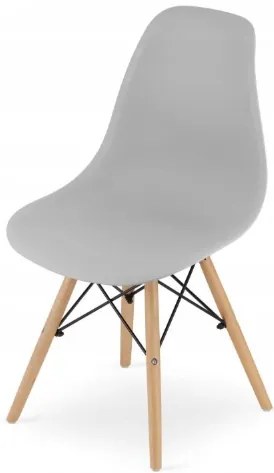 Jedálenská zostava TODI 60cm okrúhly stolový set biely + 2 stoličky OSAKA sivé