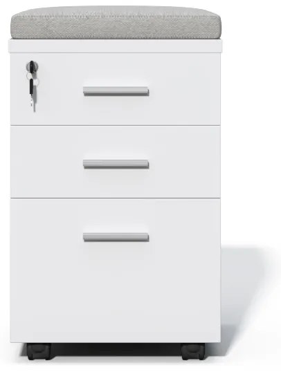 Pojazdný kancelársky kontajner Houseland Prime Soft 01 biely/sivý