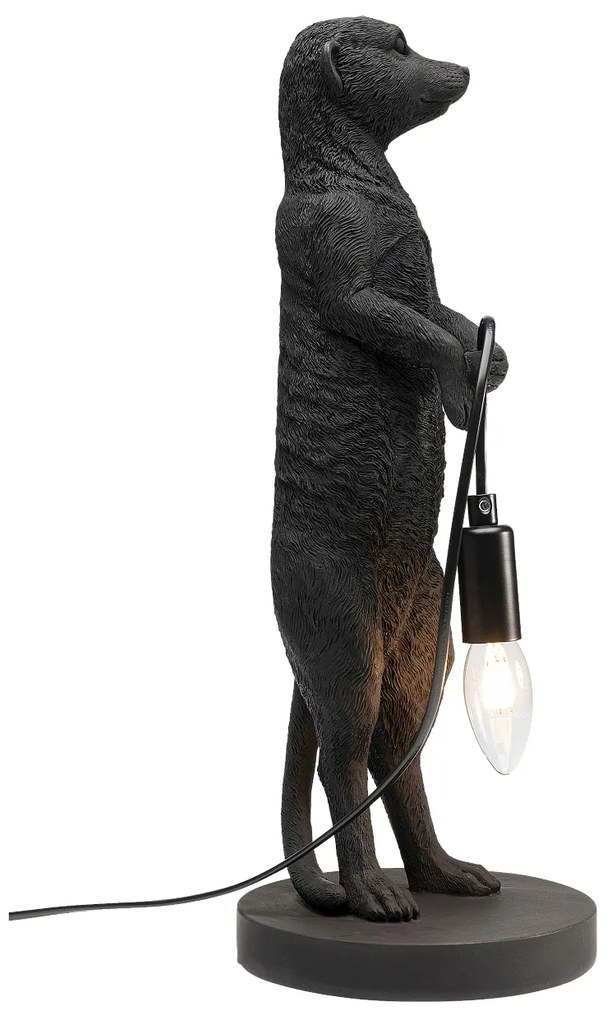 Animal Meerkat stolová lampa čierna