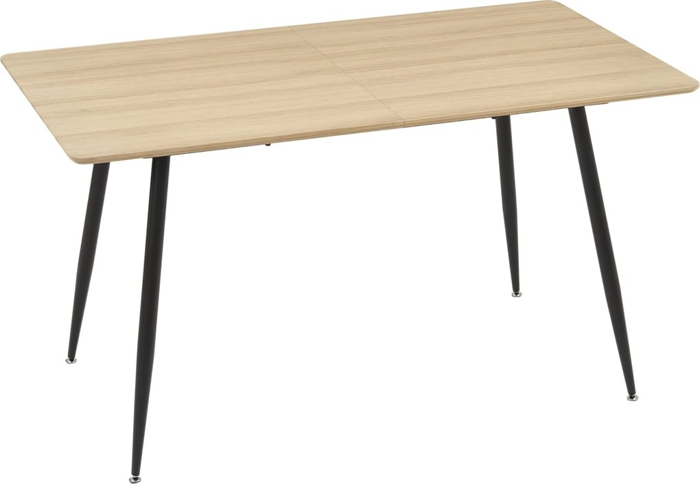 HOMCOM Jedálenský stôl pre 4 osoby, Kuchynský stôl s dreveným vzhľadom, Ocelové nohy, 140 x 80 x 76 cm, Prírodný | Aosom