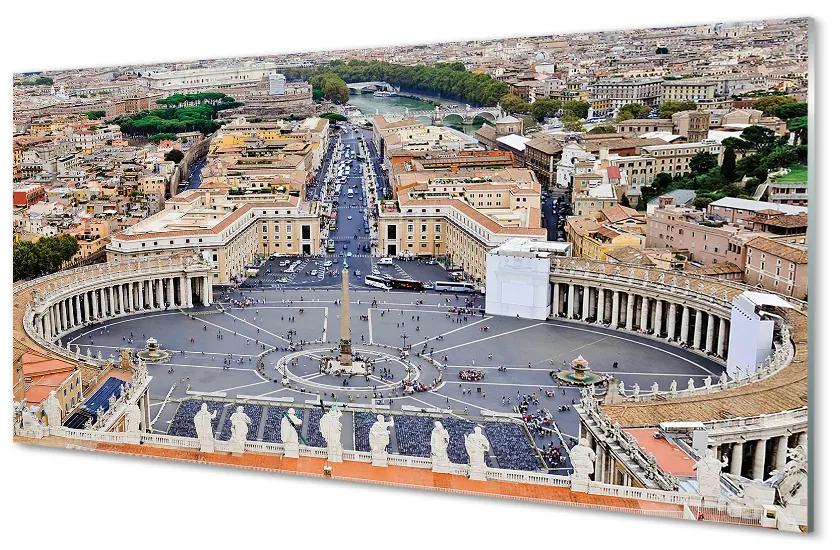 Nástenný panel  Rome Vatican square panorama 125x50 cm