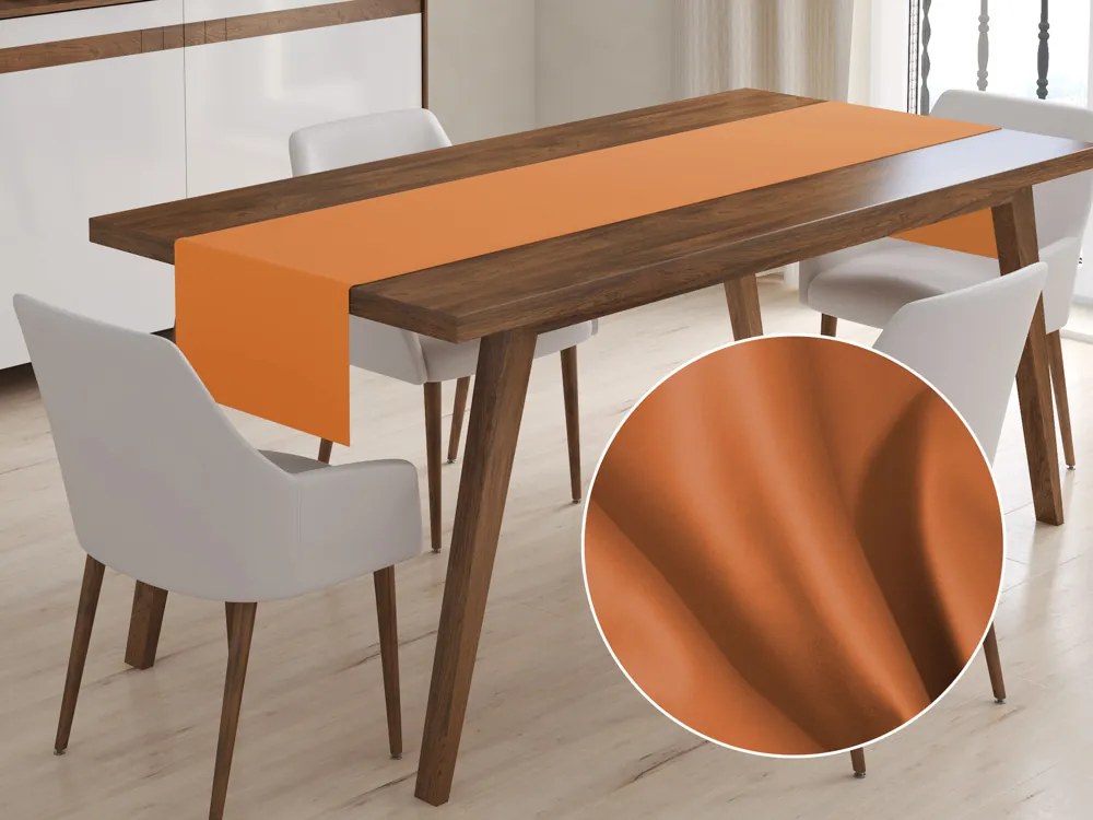 Biante Bavlnený saténový behúň na stôl ST-008 Škoricový 35x120 cm