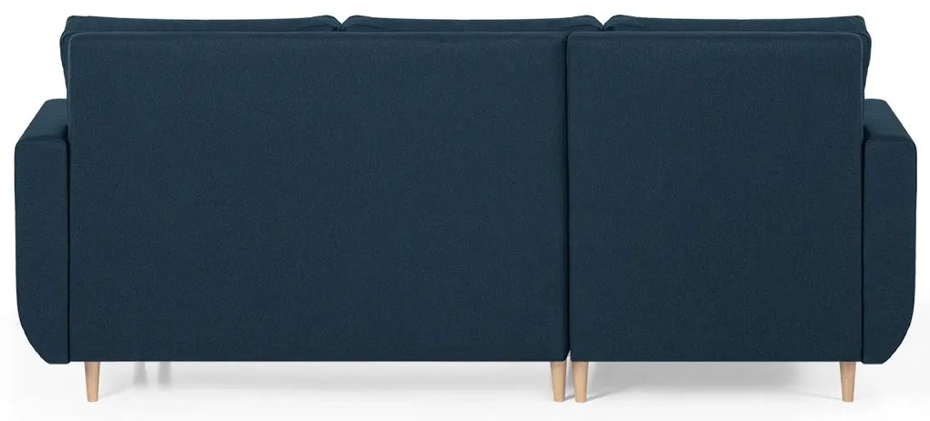 Rozkládací rohová sedací souprava DORIS Tmavomodrá