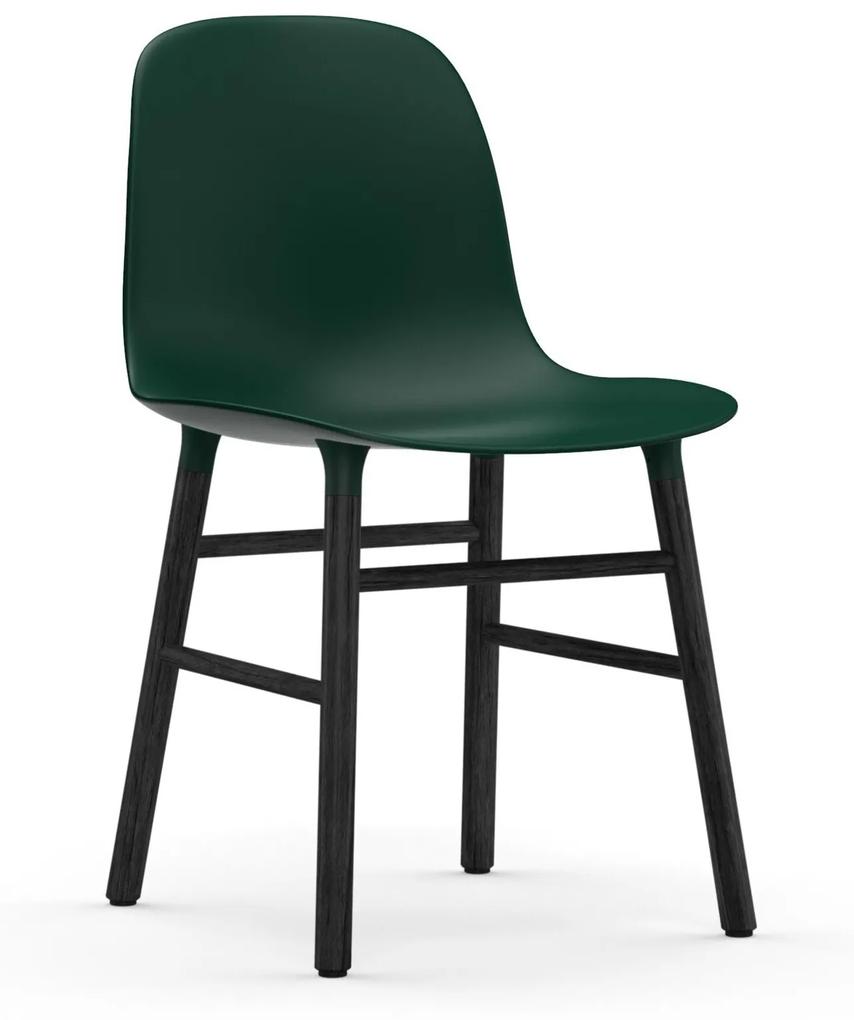 Stolička Form Chair – zelená/čierny dub