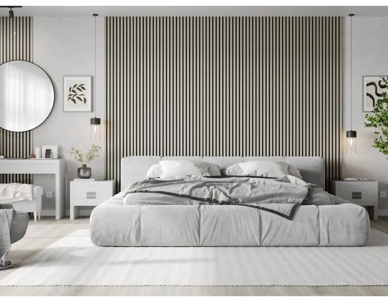 Mexen Lam-F, akustické stenové lamely 275 × 31,5 cm, filc 6 mm, ľan sivý, S105-275317-2812-068