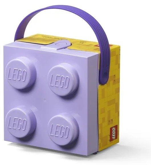 Fialový úložný box s rukoväťou LEGO®