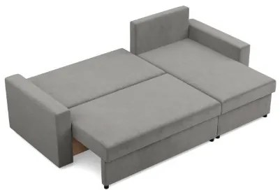 Rohová rozkladacia sedačka NEO Kronos svetlosivá