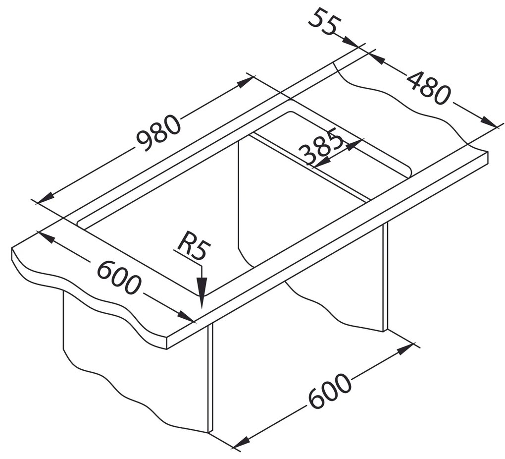 ALVEUS CZ CADIT 80 bílý 11 + pop up sifon 1000x500x200 mm