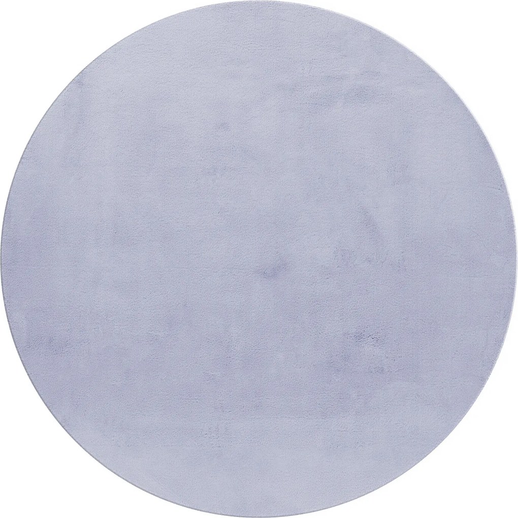 Ayyildiz, Kusový koberec Pouffy 5100 Silver kruh, 200x200 (priemer) kruh, šedá, obývacia izba