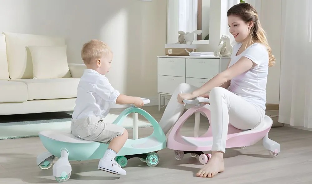 Detské gravitačné odrážadlo ružovej farby