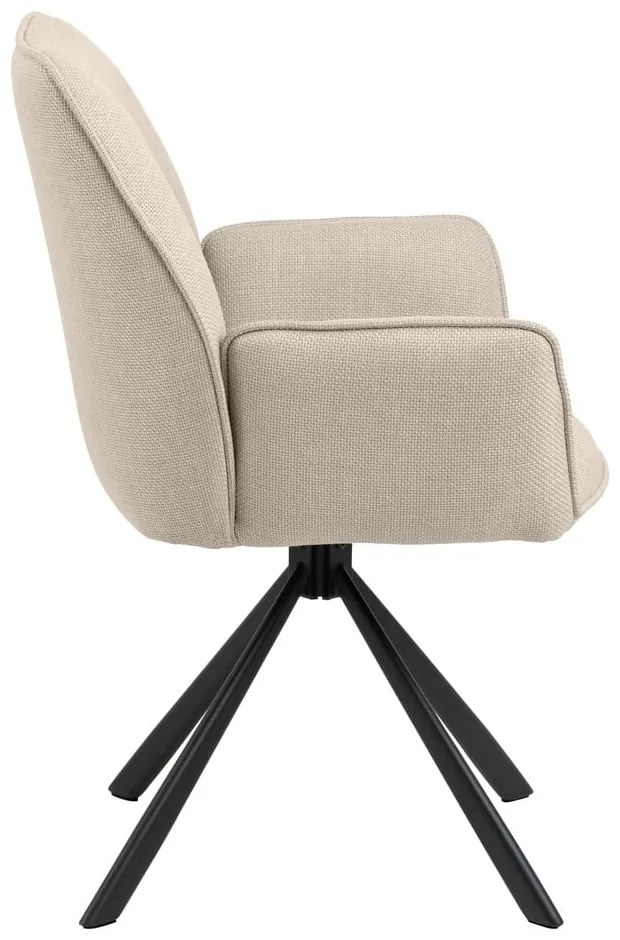 Béžové čalúnené jedálenské kreslá v súprave s podrúčkami 2 ks Glenda – Actona