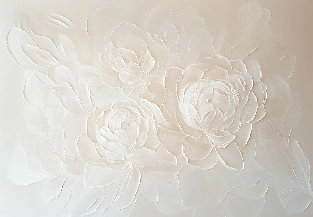 Fototapeta - Elegantné béžové kvety (147x102 cm)