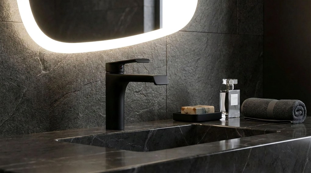 Rea Hass, umývadlová batéria h-150, čierna matná, REA-B9964