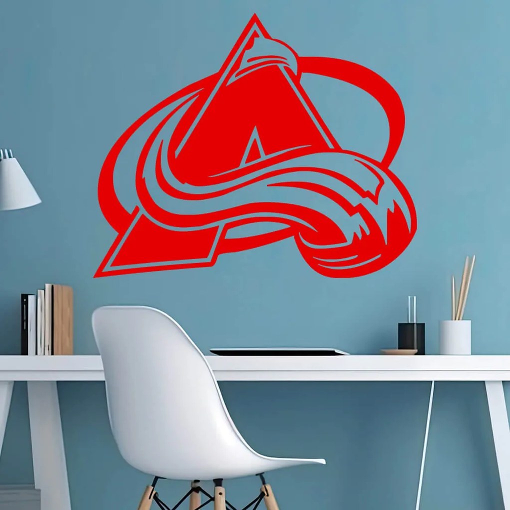 Veselá Stena Samolepka Hokejový tím Colorado Avalanche Farba: šedá, Veľkosť: 100 x 81 cm
