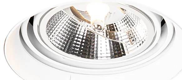 Sada 6 moderných zapustených bodových svetiel biela GU10 AR111 okrúhle bezrámové - Oneon