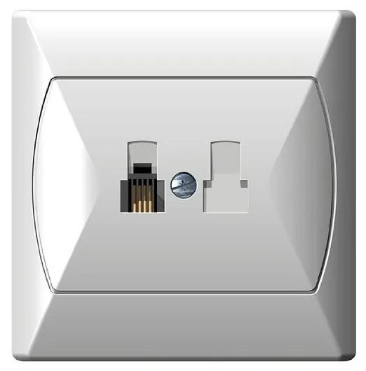 Telefónna zásuvka GPT-1A biela