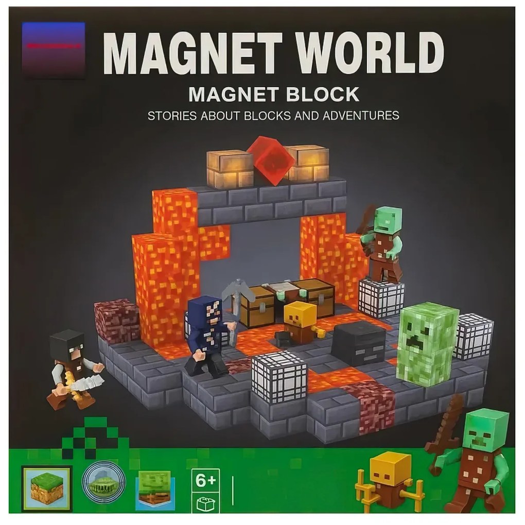 Toybit Magnetická stavebnica Minecraft Danger svietiaca 101ks