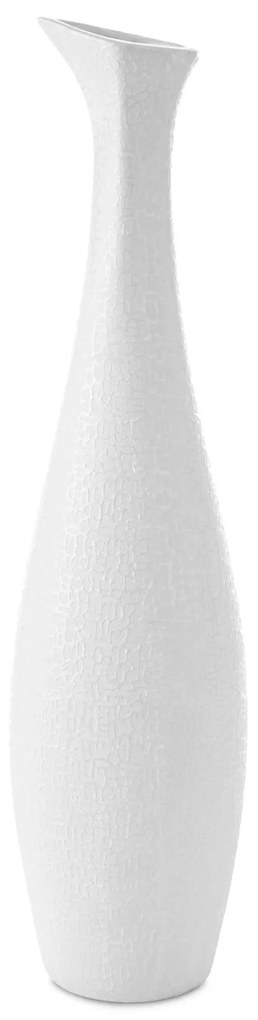 Váza dekoratívna RISO 15 X 60 cm, keramická váza, biela